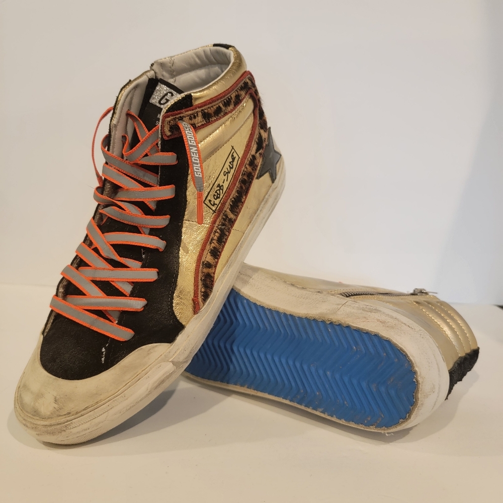 Rare Golden Goose Womens Slides Size 39 hightop sneakers Midstars Limited